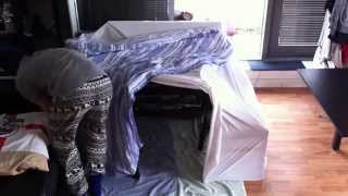 HOW TO BUILD A SIMPLE BLANKET FORT [upl. by Arreis]