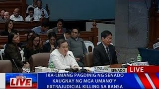 NTVL Ikalimang pagdinig ng Senado kaugnay ng mga umanoy extrajudicial killing sa bansa Part 2 [upl. by Imoian566]