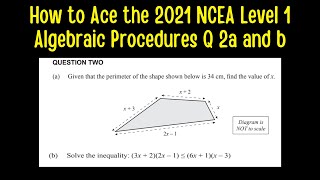 How to Ace the 2021 NCEA Level 1 Algebraic Procedures MCAT Examination Question 2a and b [upl. by Chandless]