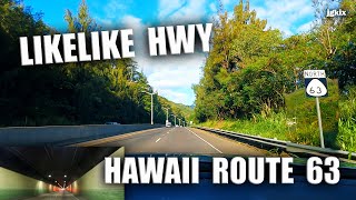 Likelike HWY Hawaii Route 63 [upl. by Attenra]