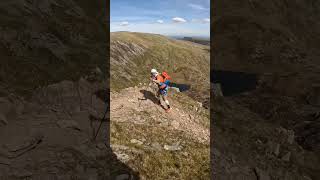 Giving a bit of encouragement to an extreme hiker in Snowdonia Snowdonia ultra marathon [upl. by Krefetz]