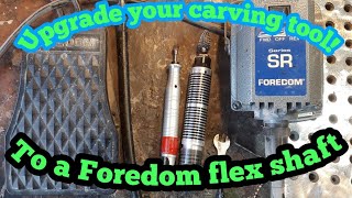 Upgrade your wood Carving tool to a Foredom flex shaft Foredom Power carver carving burrs [upl. by Ariaic]