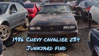 1986 Chevy Cavalier Z24 Junkyard find economy car with a V6 and appearance package not a Camaro [upl. by Akir430]