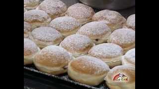 Pfannkuchen Herstellung  Bäckerei Gunter Weißbach [upl. by Elleon]