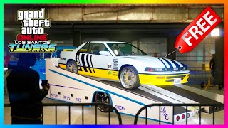 GTA 5 Online Los Santos Tuners DLC Update  HOW TO GET FREE VEHICLES FREE Sports Car Prize Ride [upl. by Aniakudo]