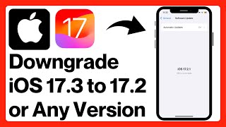 How To Downgrade iOS 173 to iOS 172 or any Version  New Update 2024 [upl. by Tory]