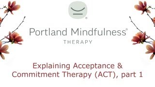 Explaining Acceptance and Commitment Therapy ACT part 1 [upl. by Ylnevaeh]