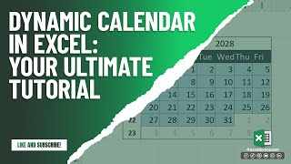 Dynamic Calendar in Excel  Your Ultimate Tutorial [upl. by Reena]