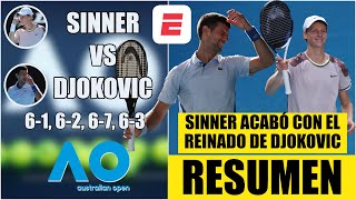 Novak Djokovic vs Jannik Sinner  RESUMEN HIGHLIGHTS Semifinales  Australian Open 2024 [upl. by Nyladnohr479]