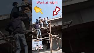 🎃🧐👈🛑😱🤦‍♂️❌ Height Hazards The Dangers of Poor Scaffold Setup short shortsfeed fall [upl. by Eladnor]