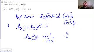 Matematik Logaritma soru çözüm videosu 01 [upl. by Eellehs544]