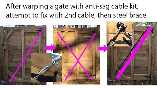 Attempting to Fix Warped Gate from AntiSag Cable with True Latch Metal Brace [upl. by Anitsyrhc]