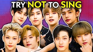 Stray Kids Try Not To Sing Or Dance Challenge  KPop Stars React [upl. by Rramel]