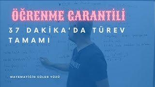 37 DAKİKADA TÜREV  PDF  ÖĞRENME GARANTİLİ TEKRAR AMAÇLI [upl. by Tristan]