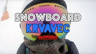 Snowboarding in Krvavec  Slovenia Feb 2017 4K GoPro [upl. by Bouzoun]