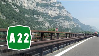 Autostrada Brennerska A22  Włochy  A22 Autostrada del Brennero  Italia [upl. by Akimyt177]