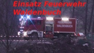 PKW landet im Bach Einsatz Feuerwehr Waldenbuch  Car in the creek  fire brigade Waldenbuch [upl. by Arerrac]