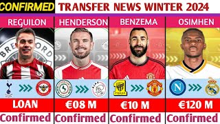 ALL CONFIRMED AND RUMOURS WINTER TRANSFER NEWSDONE DEALS✔HENDERSON TO AJAXBENZEMA TO MAN UTD [upl. by Atirres]