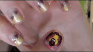 Thanksgiving Nail Tutorial Tip Toe Turkey [upl. by Avan]