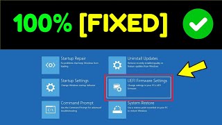 How to Fix UEFI Firmware Settings Missing on Windows 1110  How To Solve uefi Option Not Found [upl. by Rodablas484]