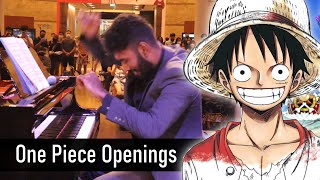 I played One Piece LIVE PIANO in front of a crowd Fight Together  OVER THE TOP  Op 14 and Op 22 [upl. by Nonez168]