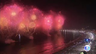 Fogos Réveillon Copacabana 20222023 Rio Brazil Fireworks New Years Eve HD [upl. by Aleakam]