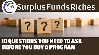 Surplus Funds 10 Questions to Ask 1st [upl. by Bradan]