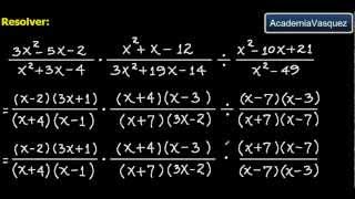 Multiplicación y División de Fracciones Algebraicas Ejercicio 1 [upl. by Sutton845]