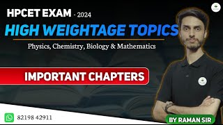 HPCET Exam Important Chapters  High Weightage Topics for HPCET Exam  2024  Inspiring Agricon [upl. by Eiramyma]