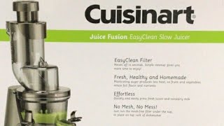 How to use Cuisinart Slow Juicer [upl. by Adnirem417]