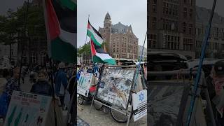 Pro Palestine protests at Amsterdam stopwar [upl. by Yahc]