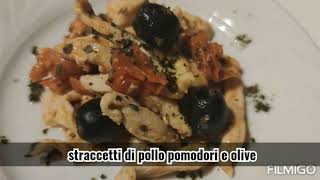 STRACCETTI DI POLLO CON POMODORINI E OLIVE [upl. by Eintruok]