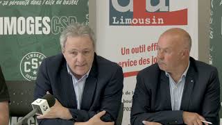 Première conférence de presse du Limoges CSP [upl. by Alves]