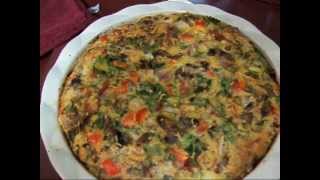 Crustless Quiche  for a super easy supper January 2013 [upl. by Nnoj]