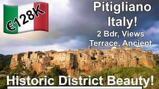 Pitigliano Spacious Apt in Historic Town Excellent Condition for 300 Year Old Apt €128000 [upl. by Luci617]