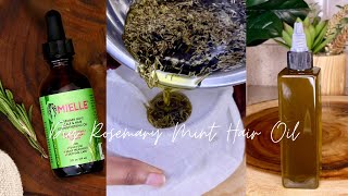 DIY MIELLE ROSEMARY MINT HAIR GROWTH OIL  DAILY USE amp SCALP TREATMENT [upl. by Letnuahs]