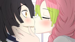 Mitsuri x Obanai  Kimetsu no Yaiba animation [upl. by Onnem149]