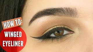 HOW TO Winged Eyeliner For Hooded Eyes amp Beginners [upl. by Rani]