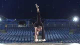 Irina Naumenko is working on hand balancing combinations [upl. by Notneiuq]