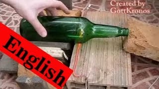 Cut glass bottle  Easy and quickly way [upl. by Nanji]