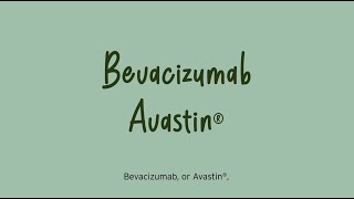 Bevacizumab Avastin [upl. by Eekorehc]