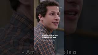 Imagine only being late to work once BrooklynNineNine AmySantiago JakePeralta Shorts [upl. by Garrott]