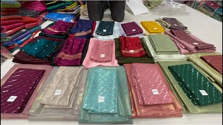 Chickpet Bangalore wholesale sareesDesigner sareesSingle saree courier available [upl. by Imuyam]