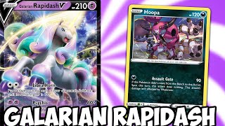 NEW Galarian Rapidash V WHoopa Bring a VMAX’s HP Down Battle Styles PTCGO [upl. by Narahs787]