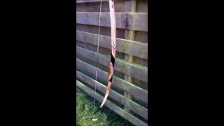 Make a flatbow with a Maori design on the back [upl. by Ardnoet]