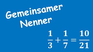 Gemeinsamer Nenner  Mathe 6 Klasse  Gymnasium Bayern [upl. by Ashely]