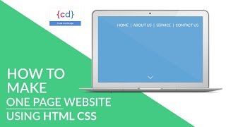 One page website in HTML CSS  single page website tutorial [upl. by Bolten330]