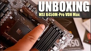 MSI B450m Pro VDH Max unboxing  Cheap motherboard for ryzen 5 5600X [upl. by Essile]