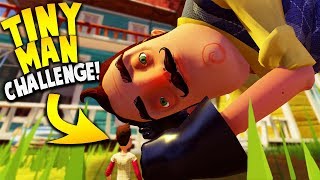 CAN WE REACH THE BASEMENT AS A SUPER TINY MAN TINY MAN CHALLENGE  Hello Neighbor Beta 3 Gameplay [upl. by Ainola]