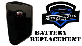 Battery replacement for new Seat key fob smart keyless 2020 for Leon Mk4 Ateca Etc [upl. by Susy954]